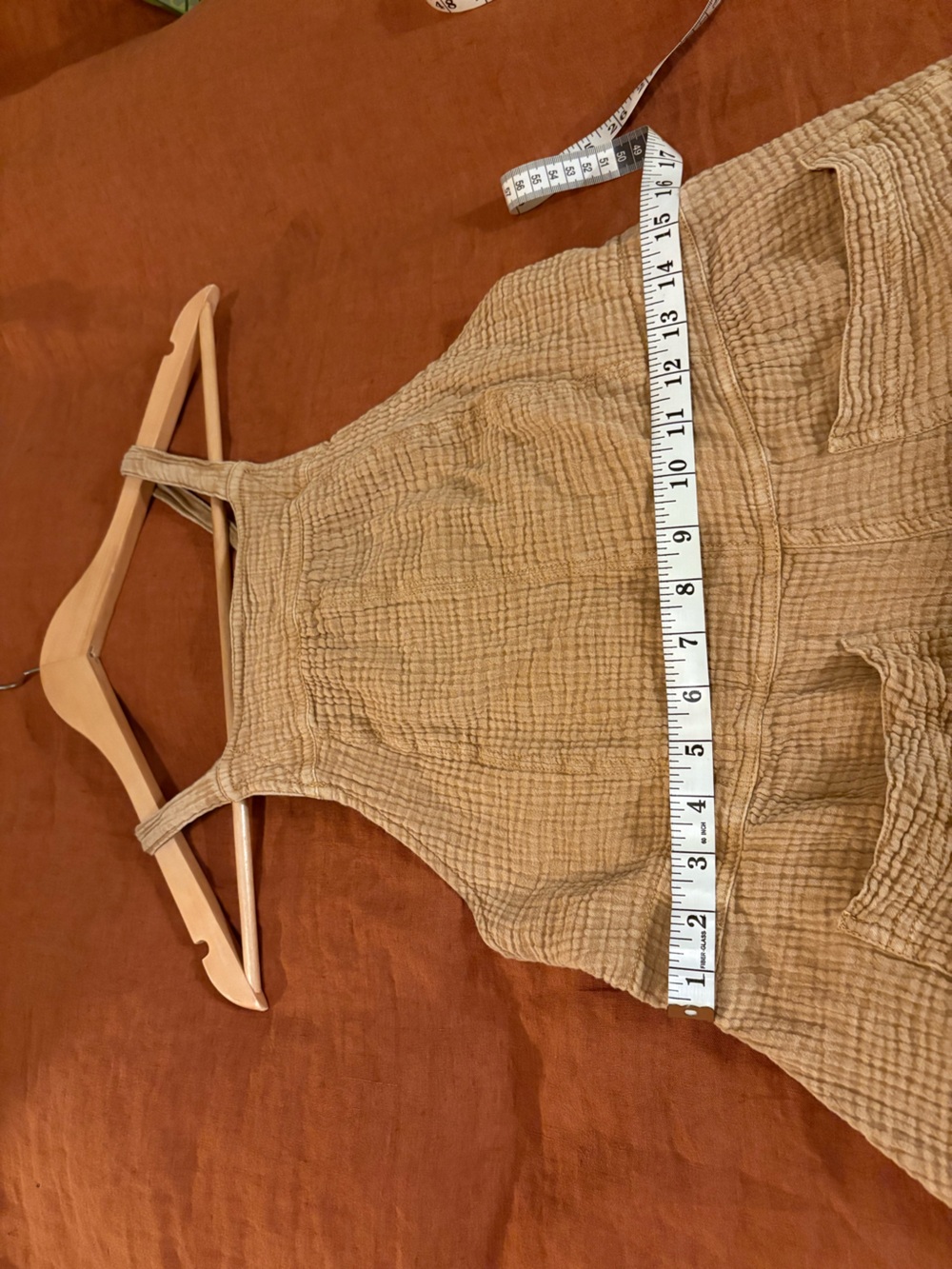 Free People Cyprus Ave Mustard Wide-Leg Cotton Overalls SZ XS - Picture 7 of 16